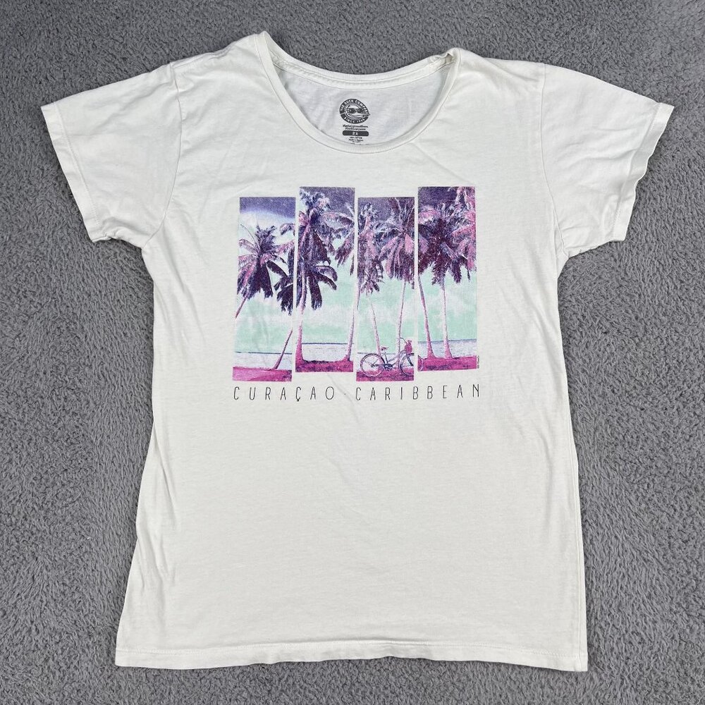 Curacao Caribbean Womens 100% Cotton‎ T-Shirt Medium the Duck Company